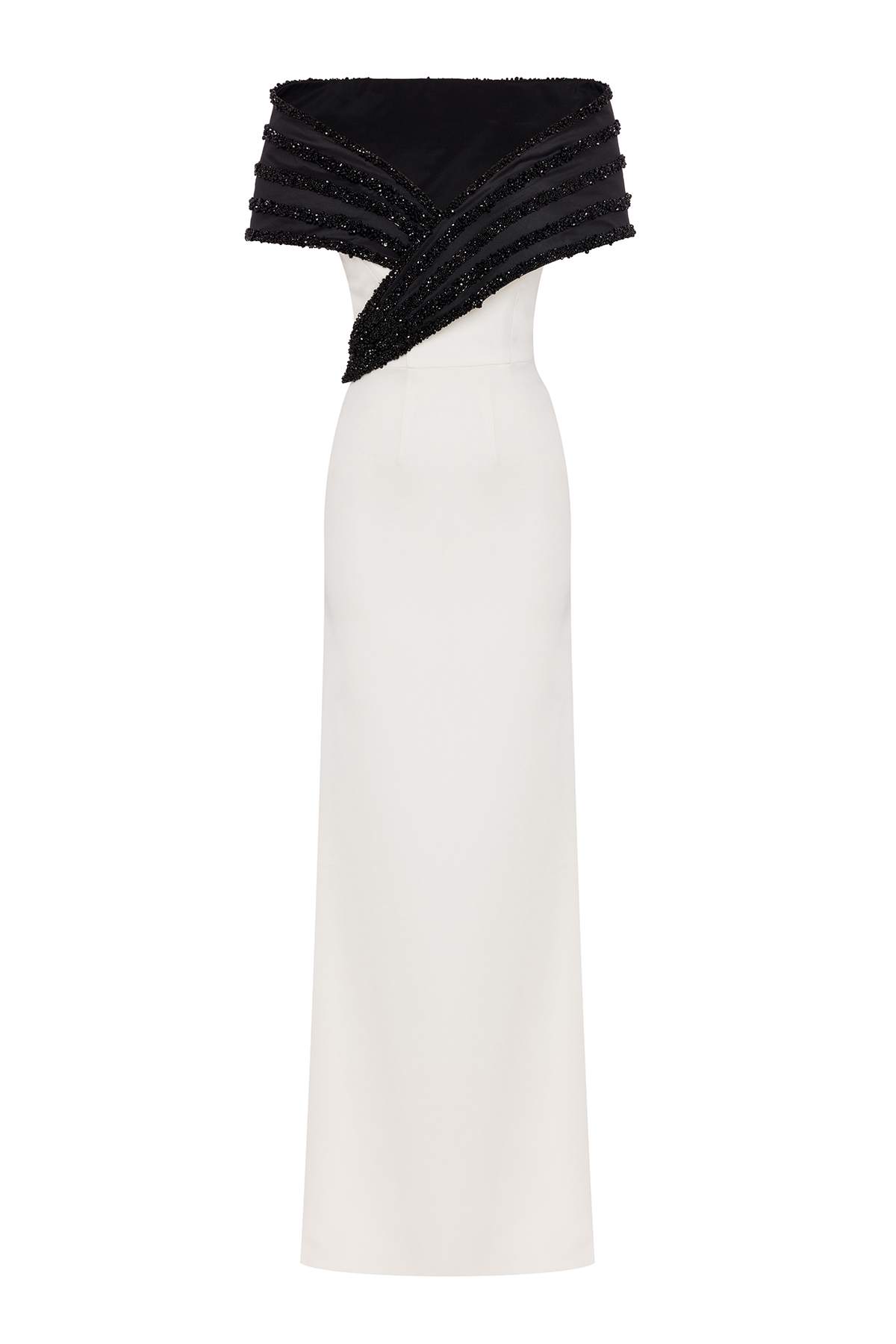 navy blue dress for baby girl Mariposa Gown Black & White main image 0